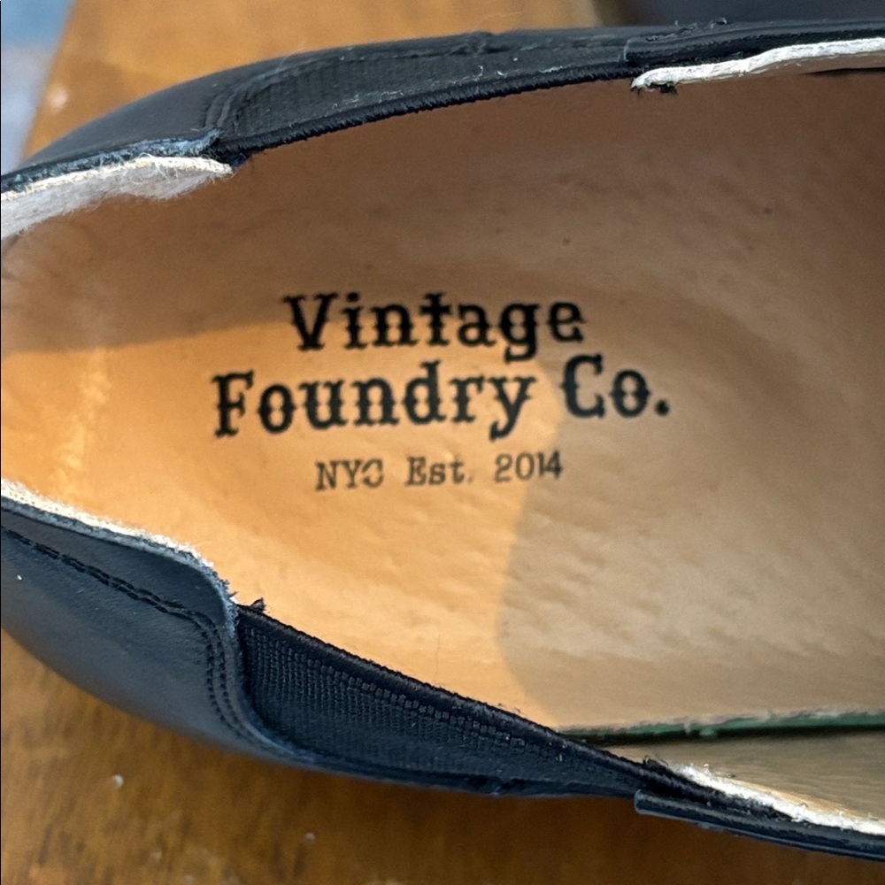 Vintage Foundry Co. NYC Est 2014, Black Leather Oxford Shoes - Picture 9 of 10